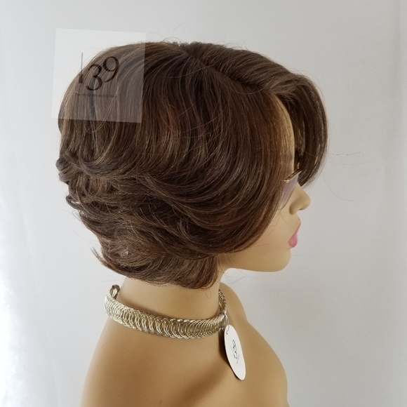 Sexy human hair Bob cut mon lace wig with side par - Picture 2 of 4